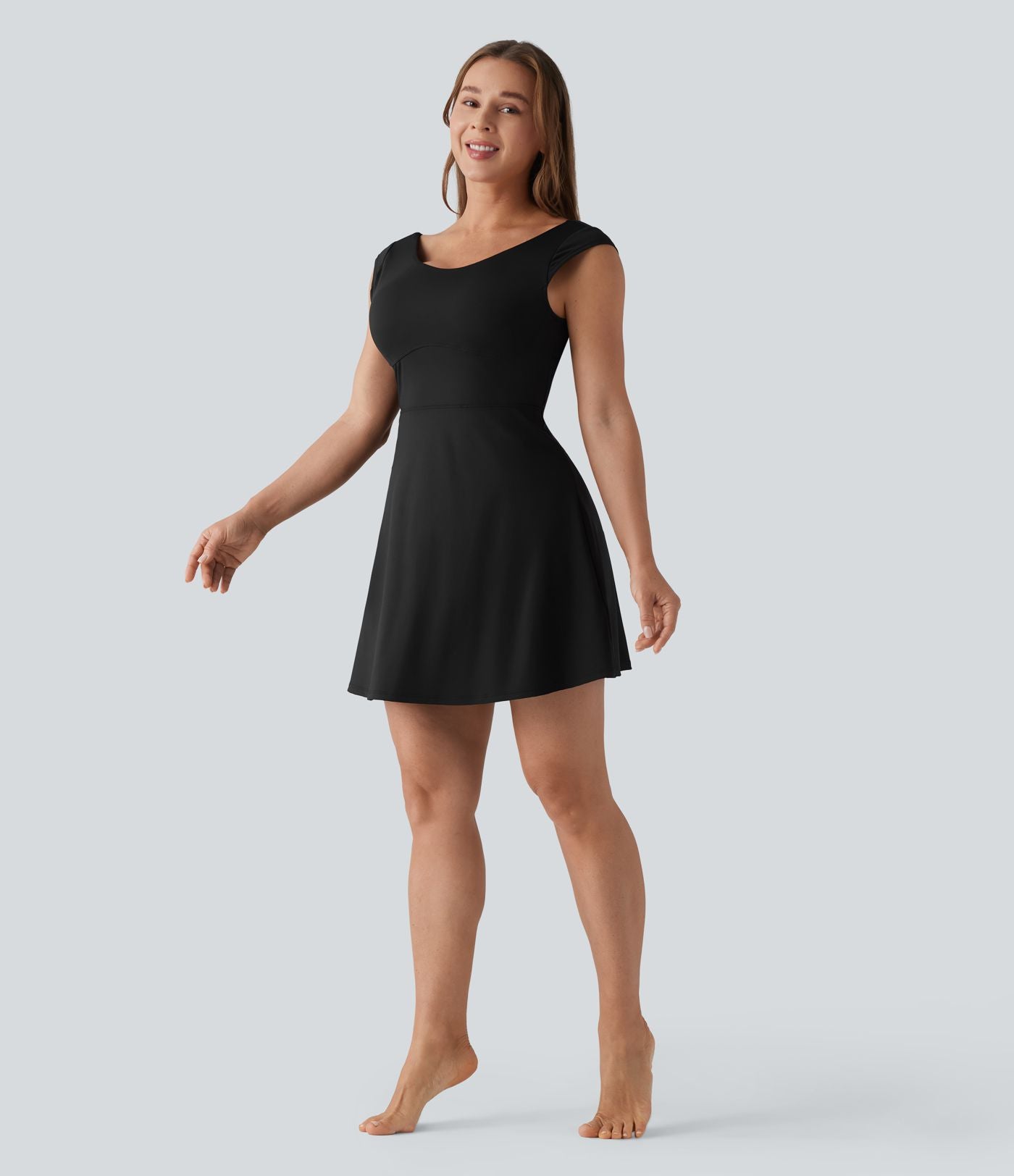 Robe de danse mini SoftlyZero™ Airy 2-en-1 col bateau dos nu effet frais InstantCool avec poches, accès facile Easy Peasy, protection solaire UPF50+