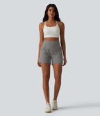 Short de yoga SoftlyZero™ Airy 2-en-1 gainant taille très haute à effet frais InstantCool avec poches, 12,5 cm