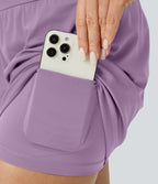Short yoga 2-en-1 SoftlyZero™ Airy effet frais InstantCool taille très haute 12,5 cm avec poches, longueur allongée