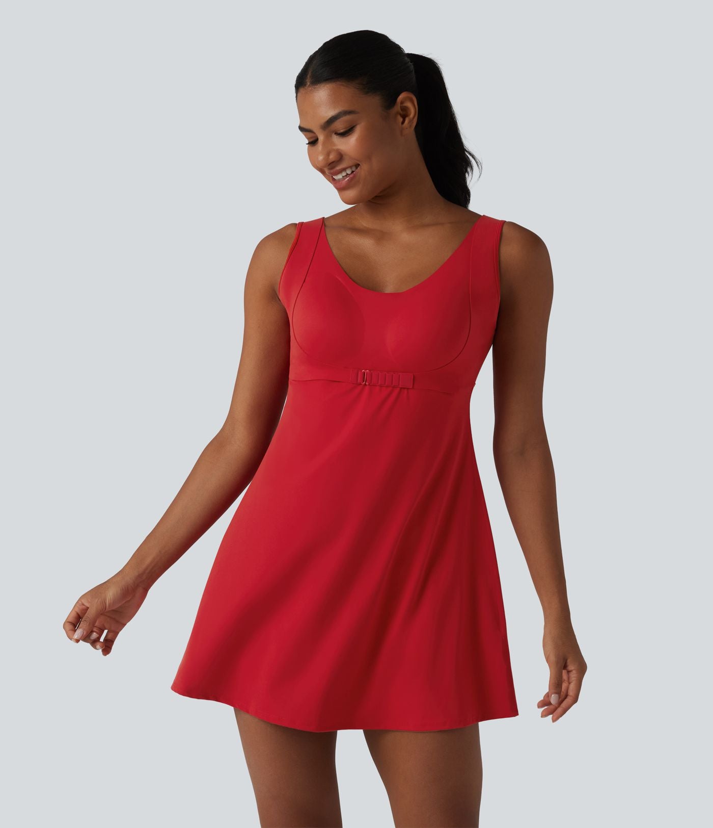 Robe de tennis courte 2-en-1 Halara UltraSculpt™ effet push-up bonnets E-G avec poches – Édition Easy Peasy
