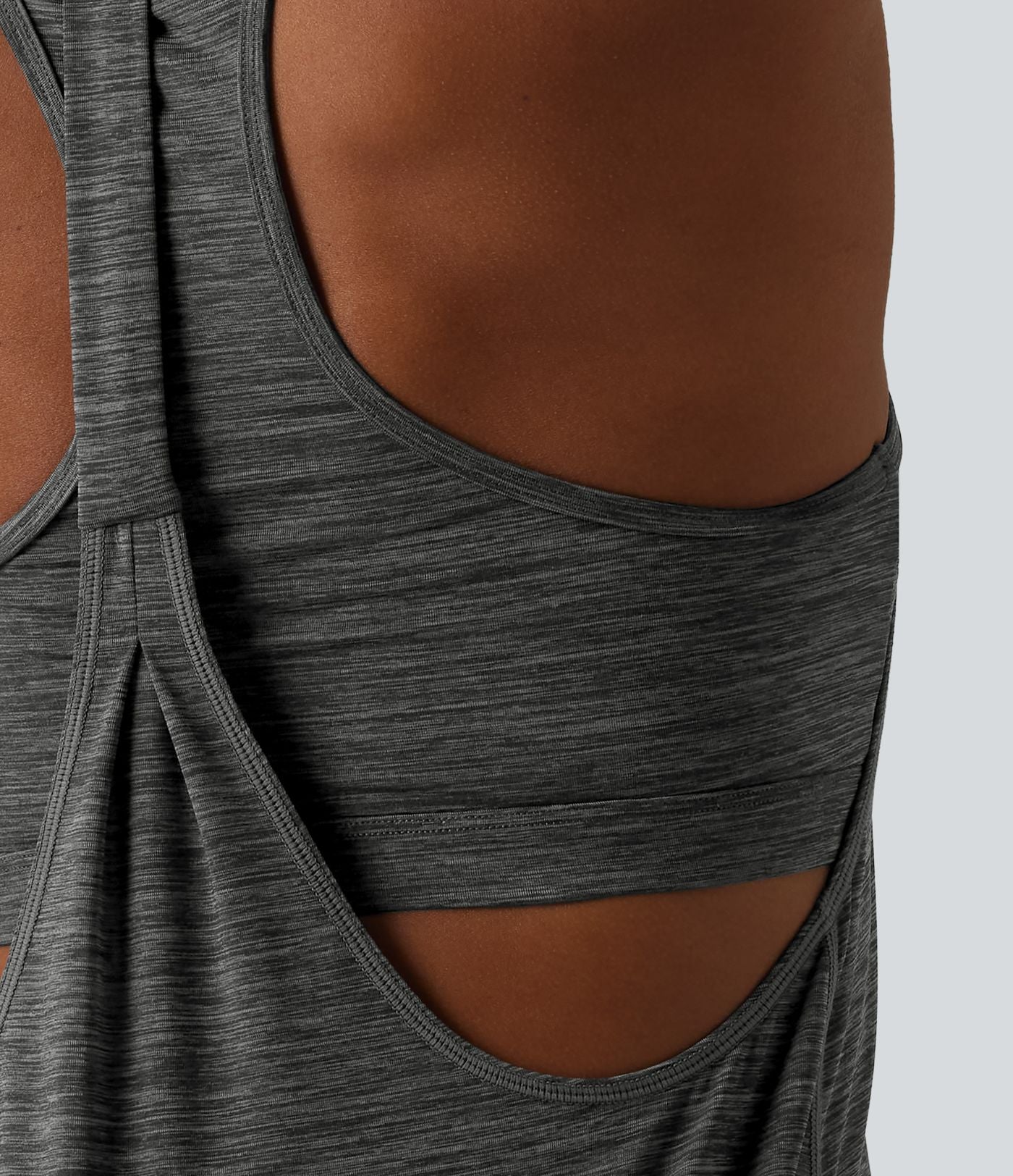 Débardeur de sport dos nageur col U soutien-gorge intégré