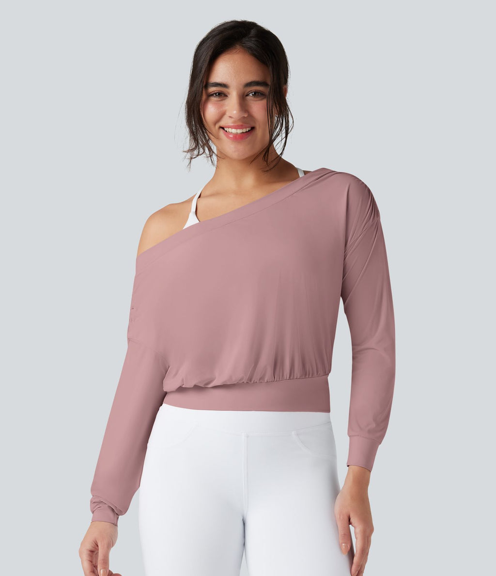Haut de sport yoga oversize épaules dénudées effet frais InstantCool séchage rapide