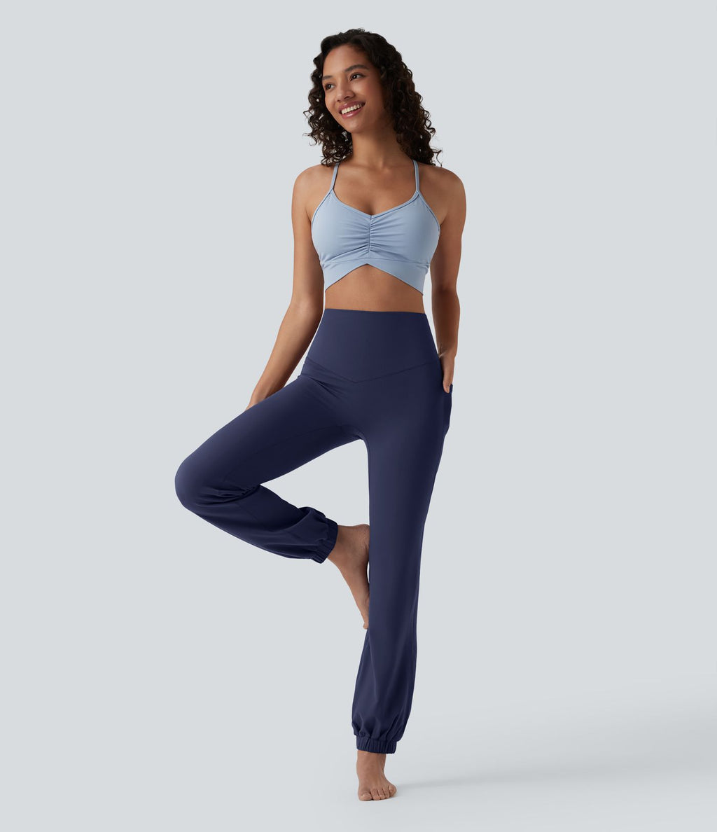 Jogging ballon danse SoftlyZero™ taille haute gainant avec poches