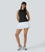 Débardeur de golf à col polo avec fente