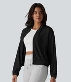 Veste bomber casual manches longues avec poches