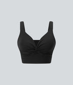 Brassière yoga SoftlyZero™ Airy maintien léger découpes effet frais InstantCool, bonnets E-G