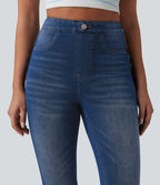 Legging 7/8 casual denim Halara Flex™ gainant taille haute avec poches