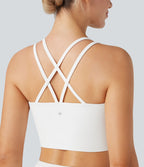 Soutien-gorge de sport yoga SoftlyZero™ Plush soutien souple double bretelles bonnets E-G