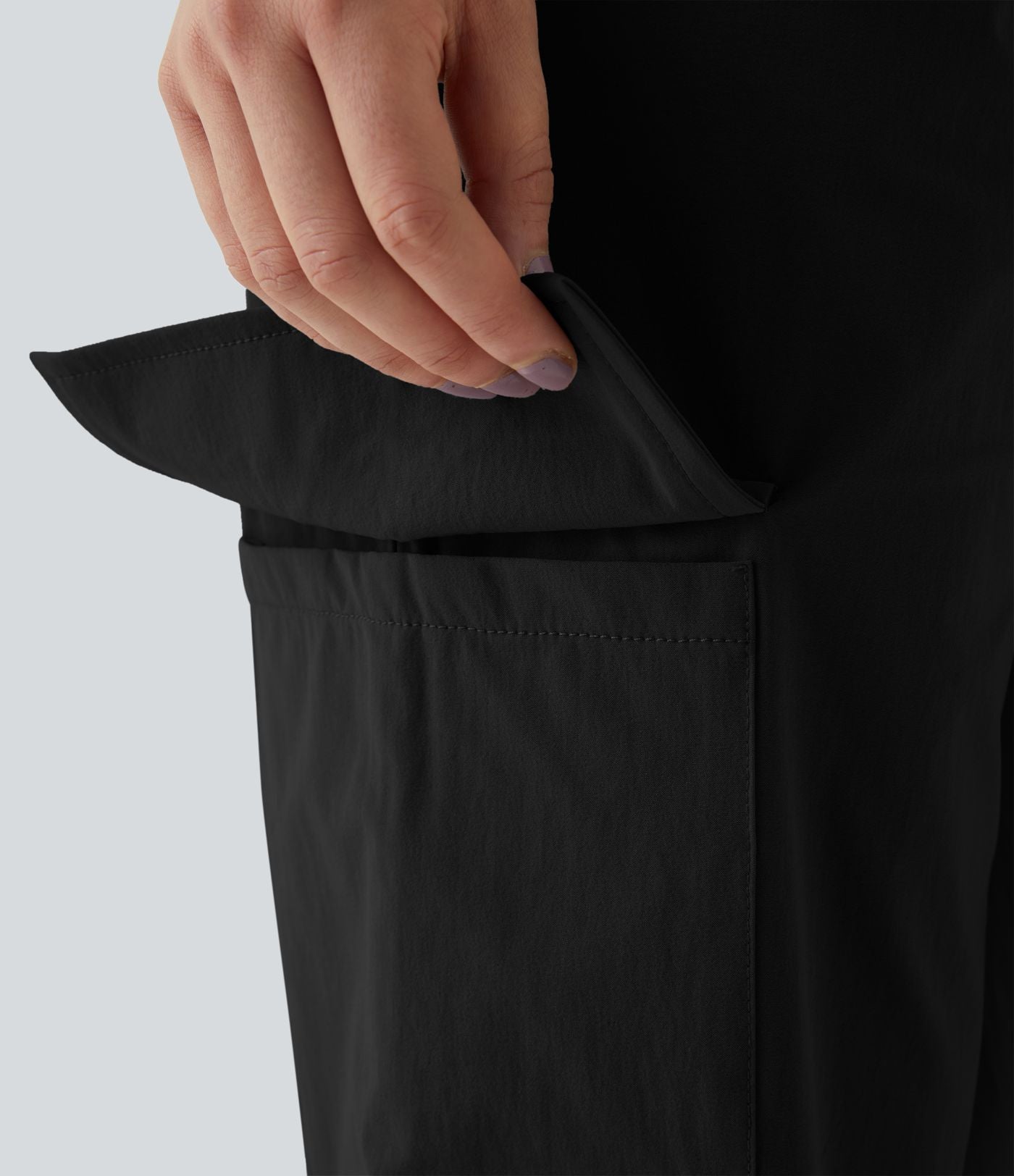 Jogging Cargo Casual à Taille Mi-Haute Cordon de Serrage et Poches Latérales