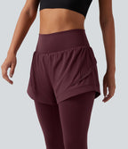 Pantalon de running gaintan2-en-1 Breezeful™ taille haute gainant à séchage rapide avec poches