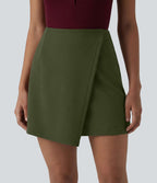 Jupe-short mini tailleur taille haute infroissable longueur rallongée
