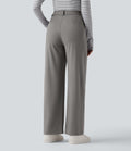 Pantalon tailleur jambes droites slim taille haute Halara Flex™ DayStretch avec poches