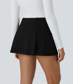 Jupe micro mini 2-en-1 taille haute avec poches