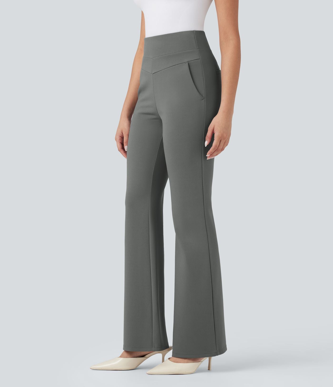 Pantalon tailleur bootcut taille haute Halara Flex™ avec poches