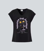 T-shirt casual Halara X Smiley® col V à manches courtes