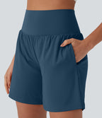 Short de yoga SoftlyZero™ Airy 2-en-1 taille très haute avec poches et effet frais InstantCool 17,5 cm