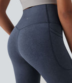 Legging de yoga gainant taille haute imprimé denim avec poches Halara UltraSculpt™