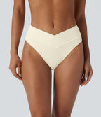 Bas de maillot de bain bikini texturé croisé