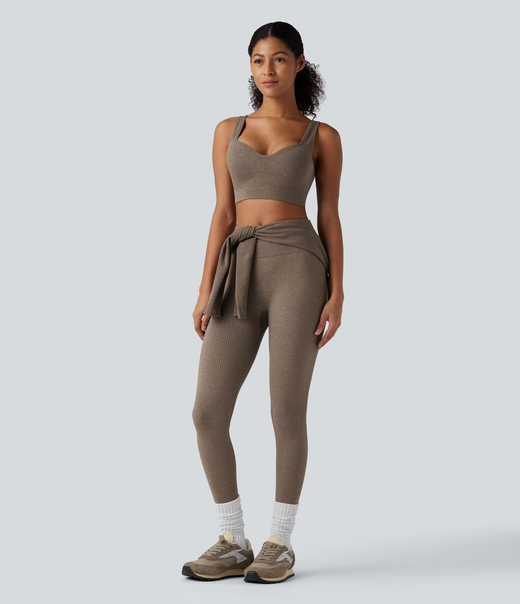 OneForm Seamless Flow Brassière de sport push-up chaude yoga à maintien léger avec bonnets moulés