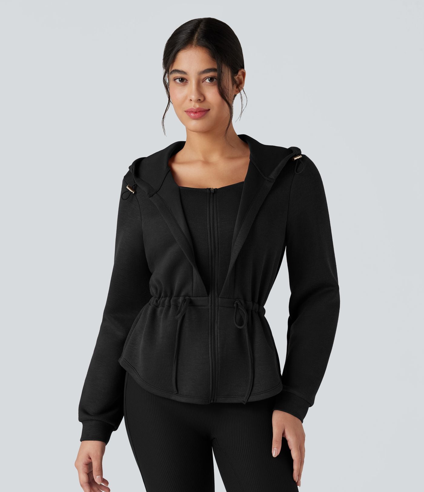 Veste de sport SpacerTek™ à capuche, manches longues, ourlet arrondi