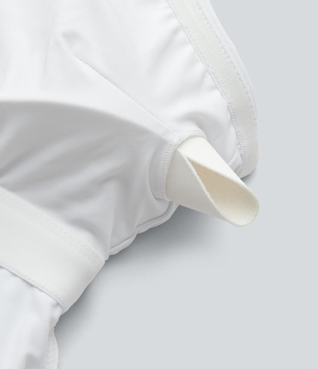 Robe nuisette mini avec brassière intégrée et dentelle contrastante en SoftlyZero™ Airy à effet frais InstantCool, protection solaire UPF50+