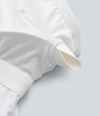 Robe nuisette mini avec brassière intégrée et dentelle contrastante en SoftlyZero™ Airy à effet frais InstantCool, protection solaire UPF50+