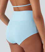 Bas de bikini maillot de bain côtelé taille basse croisé