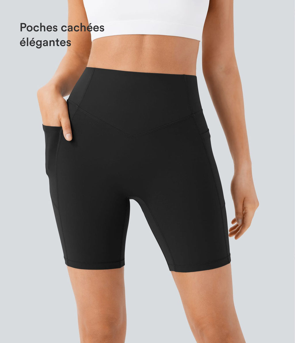 Legging de yoga gainant taille haute chiné à séchage rapide avec poches Halara UltraSculpt™