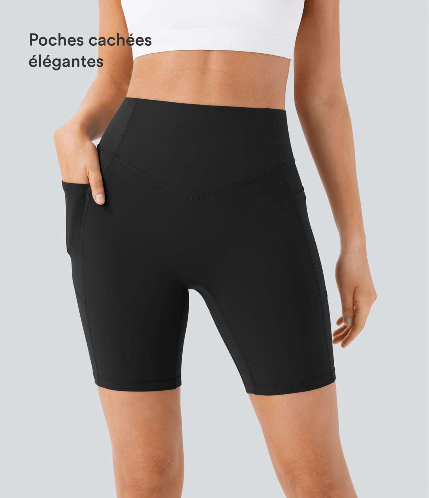 Legging de yoga gainant taille haute chiné à séchage rapide avec poches Halara UltraSculpt™