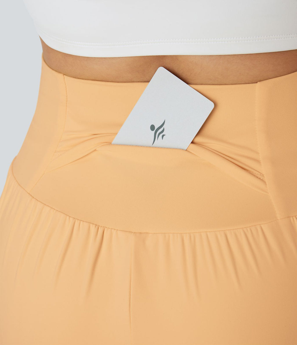Short yoga 2-en-1 SoftlyZero™ Airy effet frais InstantCool taille très haute 12,5 cm avec poches, longueur allongée