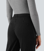 Pantalon Halara Flex™ tailleur droit taille haute rayé effet frais InstantCool avec poches