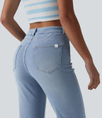 Jean Halara Flex™ taille haute croisé gainant bootcut décontracté avec poches