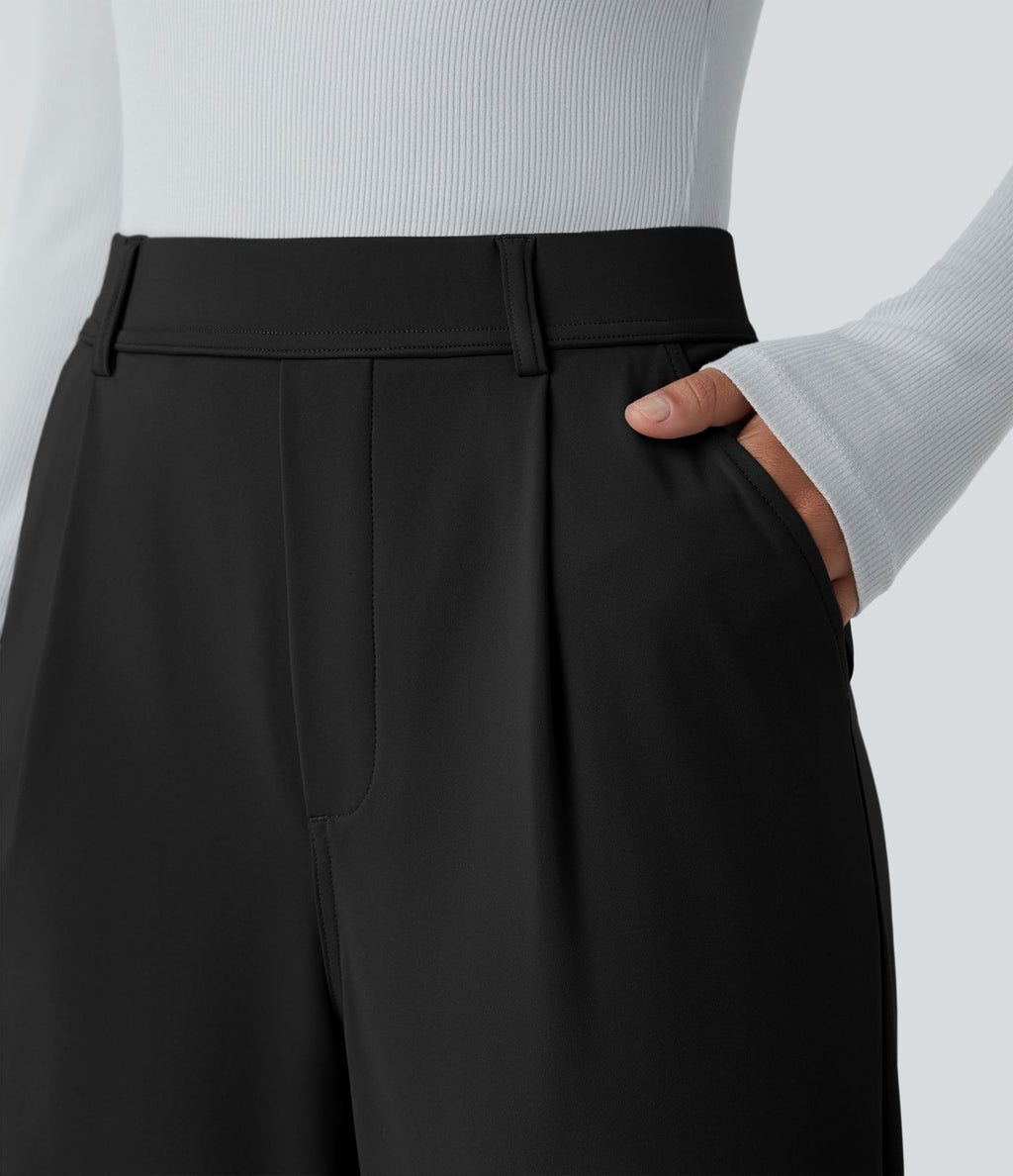 Pantalon tailleur évasé taille haute Halara Flex™ DayStretch avec poches