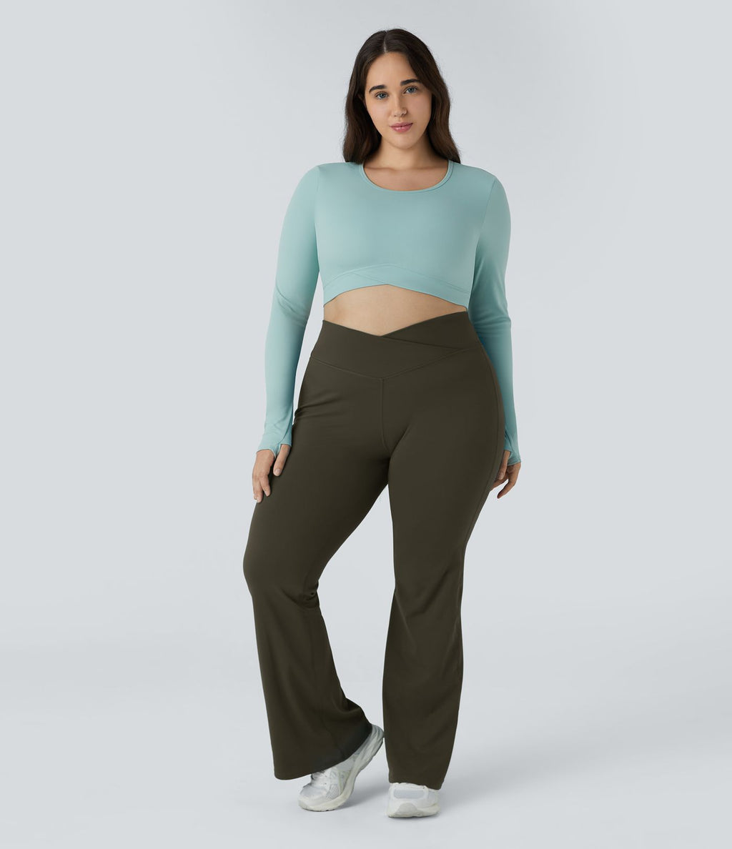 Legging évasé pleine longueur grande taille croisé taille haute DayStretch
