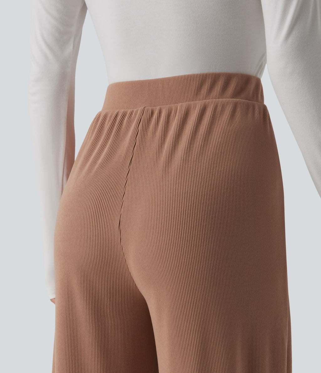 Pantalon de détente taille haute avec poches