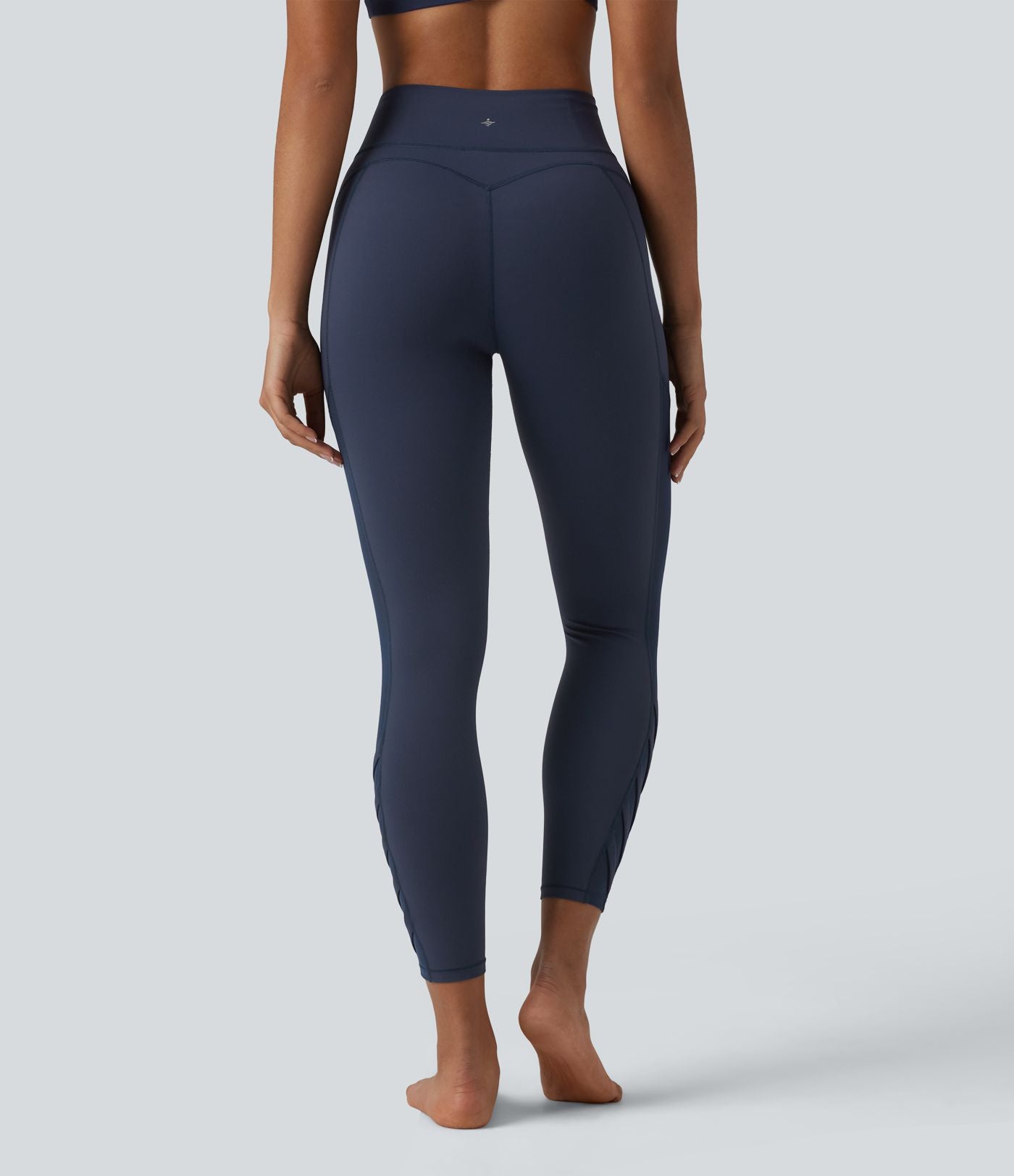 Legging de yoga 7/8 Halara UltraSculpt™ taille haute ventre plat avec empiècements en mesh contrastant et poche