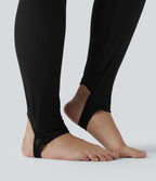 Legging-jupe grande taille à étriers de danse avec mesh contrastant plissé taille haute séchage rapide Breezeful™ et poches