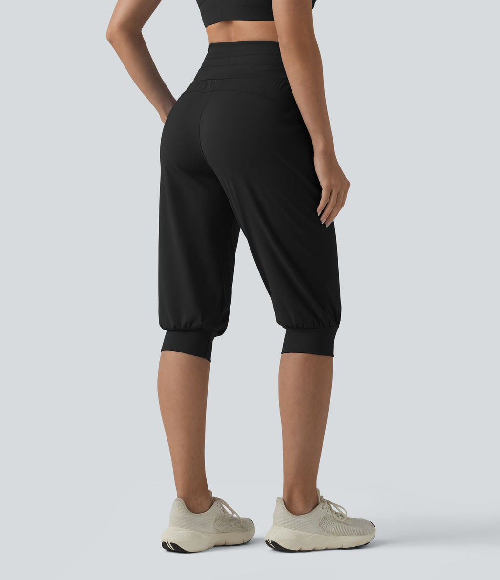 Jogging corsaire de yoga SoftlyZero™ Plush taille haute ventre plat avec cordon de serrage et poches