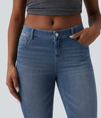 Jean skinny 7/8 décontracté taille basse Halara Flex™ avec poches