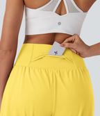Short de yoga SoftlyZero™ Airy 2-en-1 taille très haute avec poches et effet frais InstantCool 17,5 cm