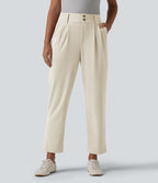 Halara Flex™ Pantalon tailleur fuselé taille haute en tissu gaufré avec poches