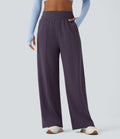 Pantalon de yoga ample taille haute avec poches