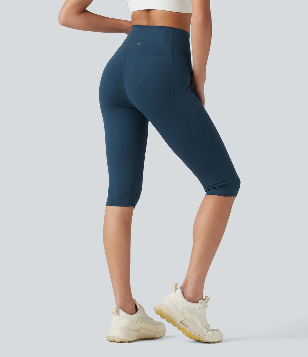 Legging corsaire de sport gainant Halara UltraSculpt™ taille haute, anti-roulis et gainant, avec poches