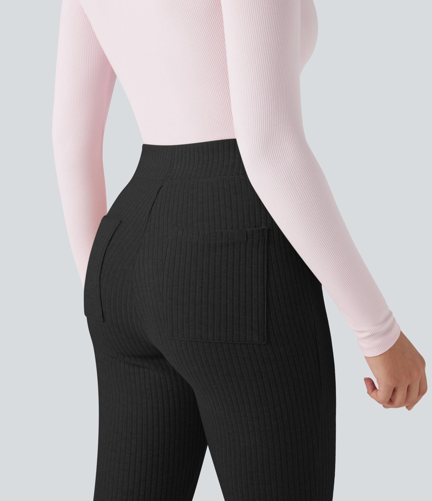 Legging détente côtelé 7/8 taille haute avec poches