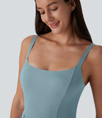 Breezeful™ Robe bain de soleil plissée à boucle ajustable 2-en-1 avec poche latérale séchage rapide micro-courte décontractée