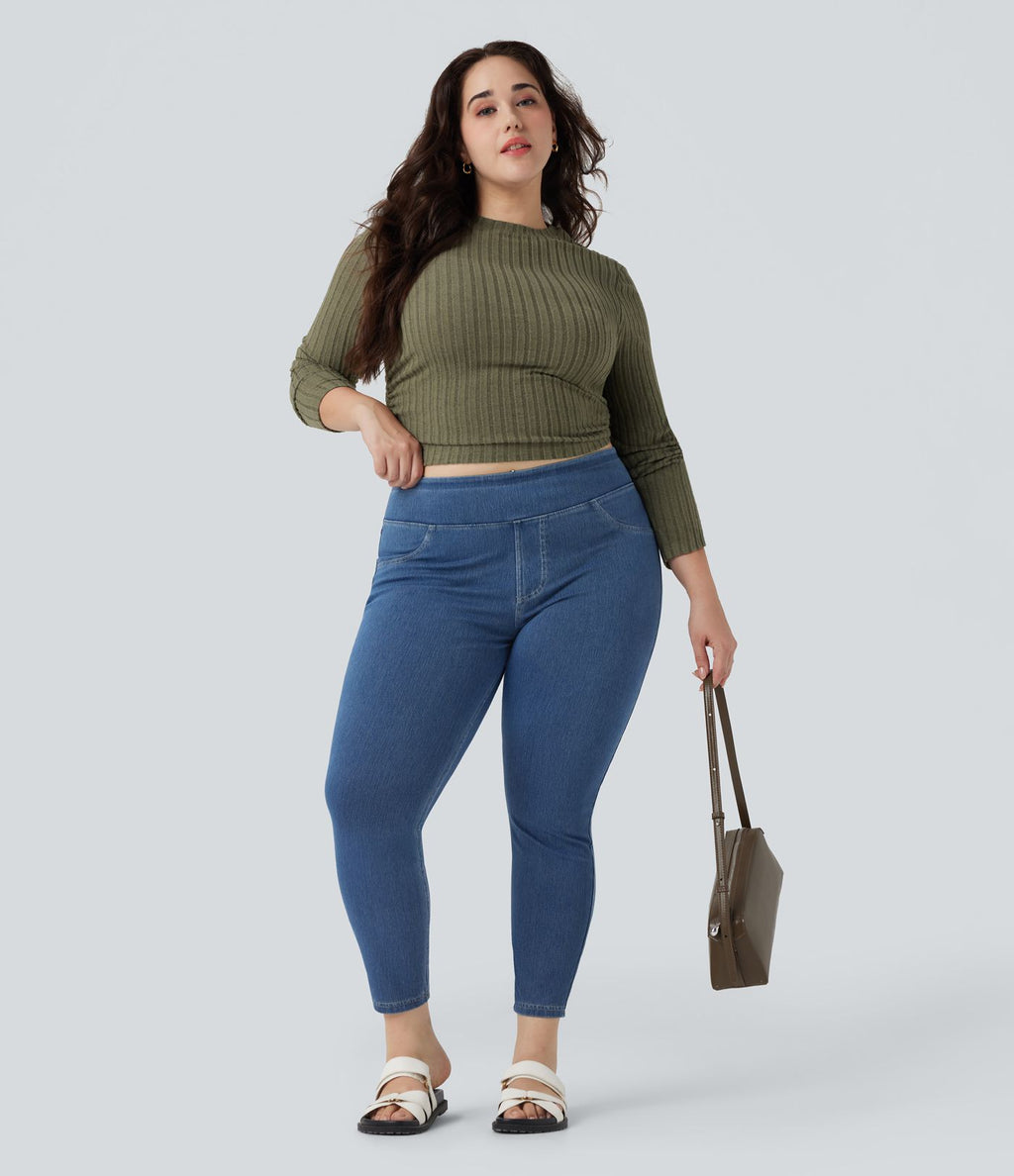 Halara Flex™ Jegging Casual Taille Haute Tricot Extensible Poche Latérale Arrière Grande Taille
