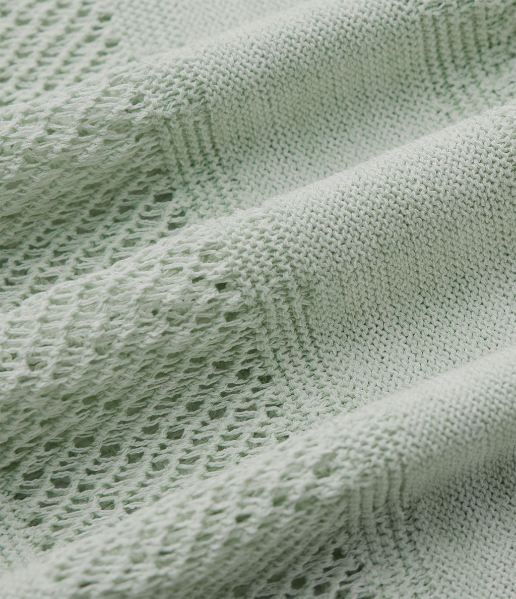 Pull tailleur col rond manches courtes crochet