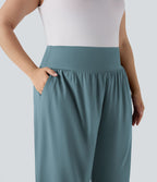 Pantalon tailleur gainant taille haute avec poches Halara Flex™