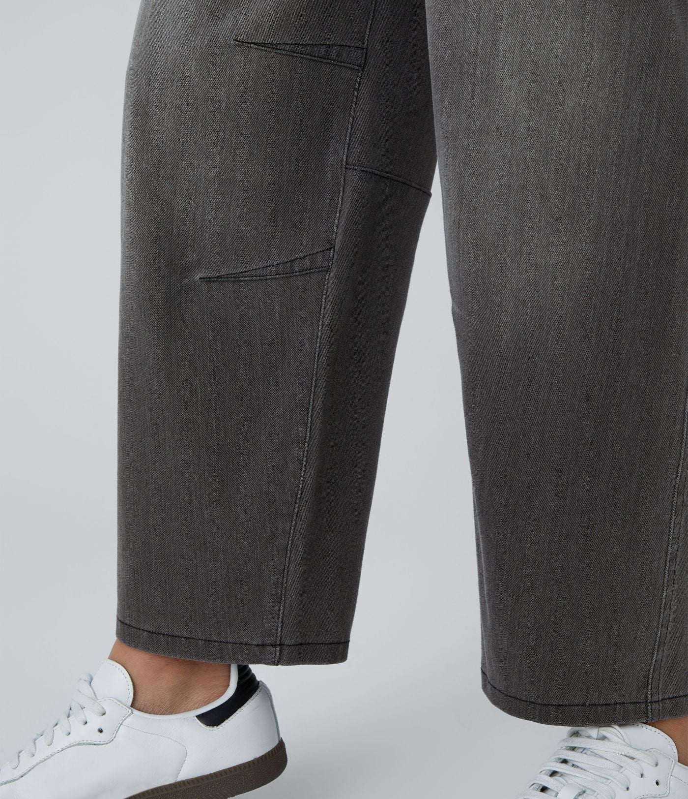Jean Barrel 7/8 taille basse Halara Flex™ avec poches zippées