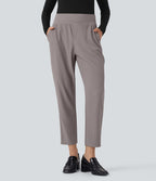 Pantalon tailleur fuselé Halara Flex™ taille mi-haute micro gaufré gainant avec poches